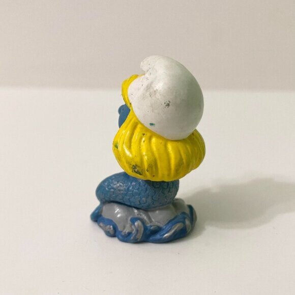 Vtg Mermaid Smurfette Smurf Figure PVC Display Smurfs Toy Schleich W Germany - Picture 4 of 14